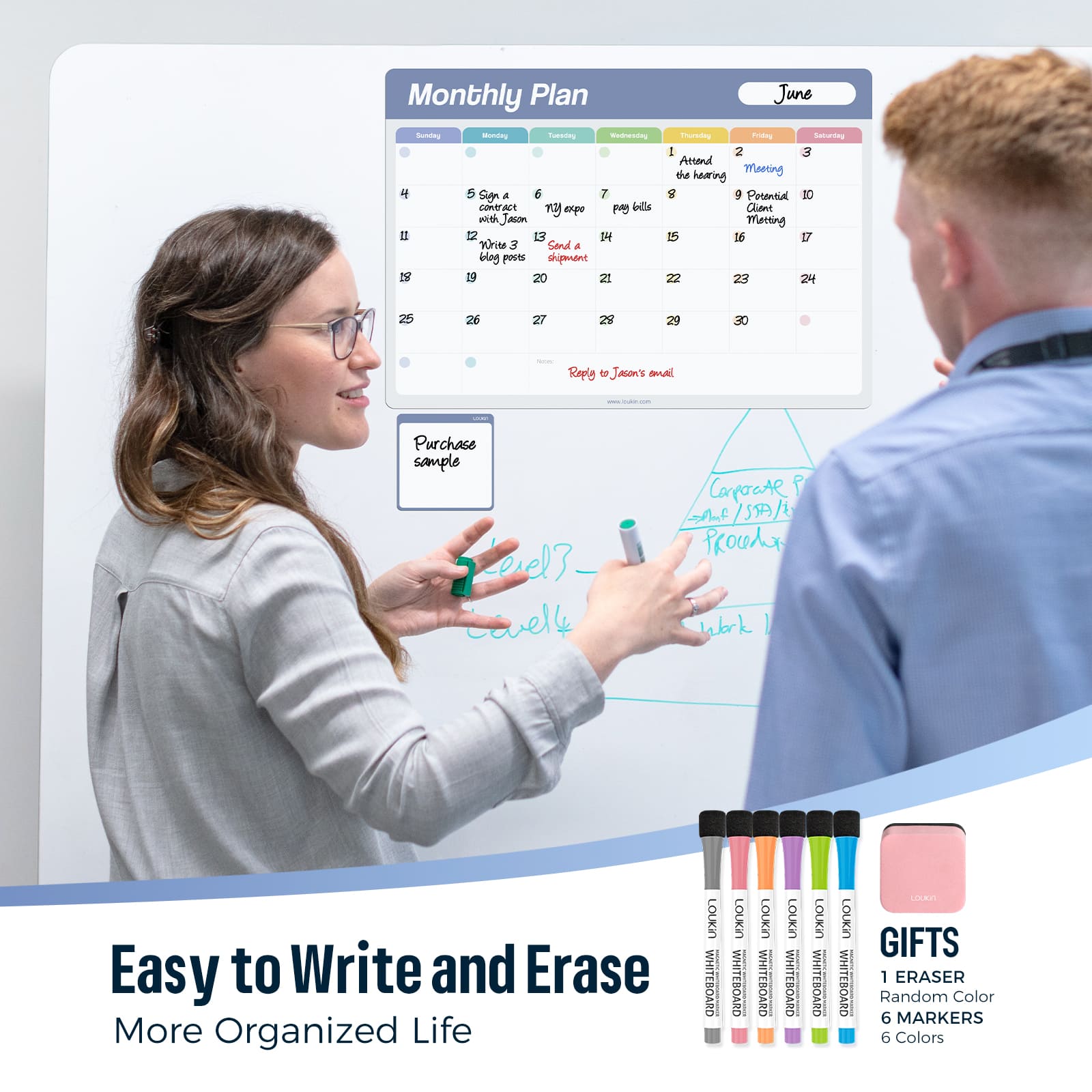 Electrostatic Clings Monthly Dry Erase Calendar Set