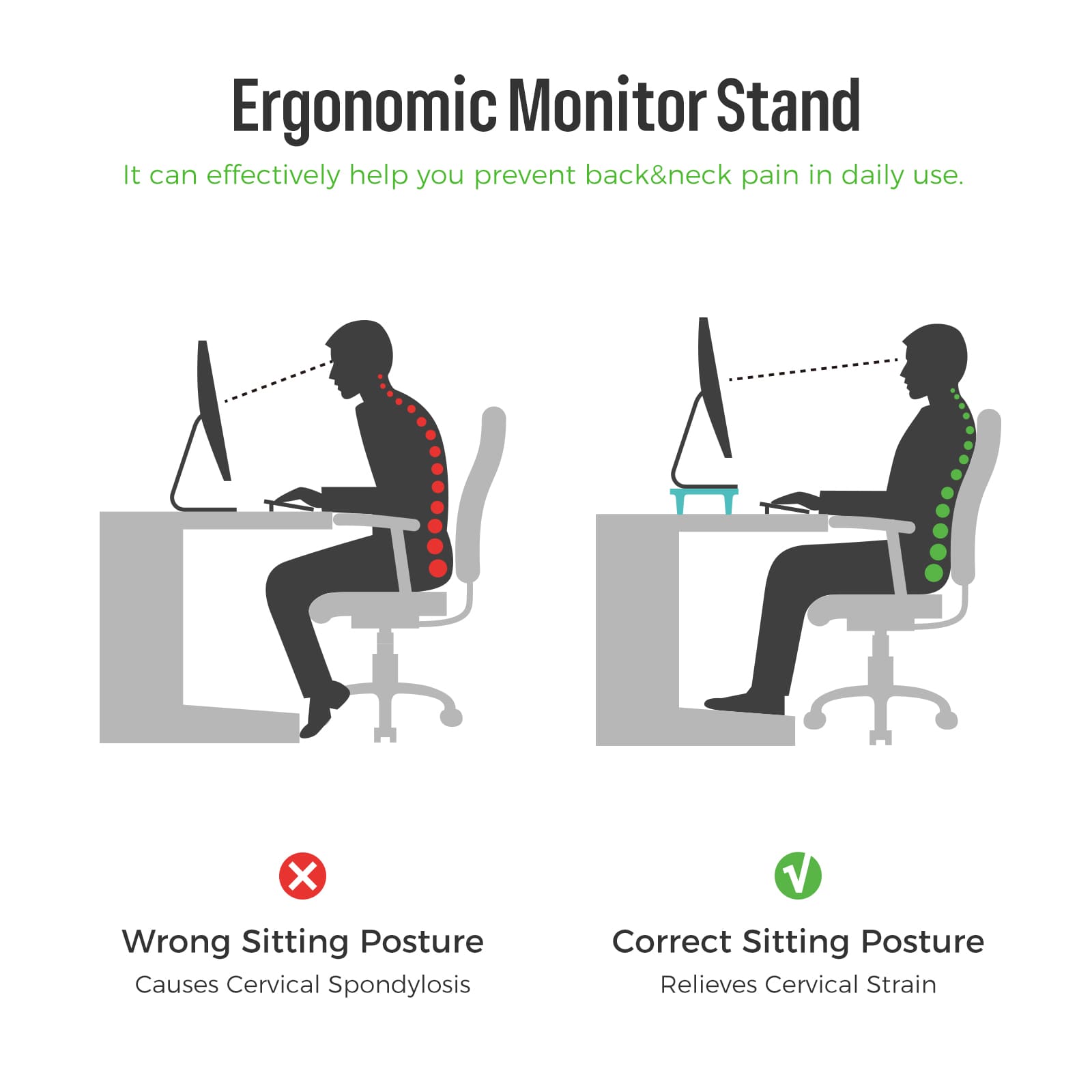 Monitor Stand Riser/Single