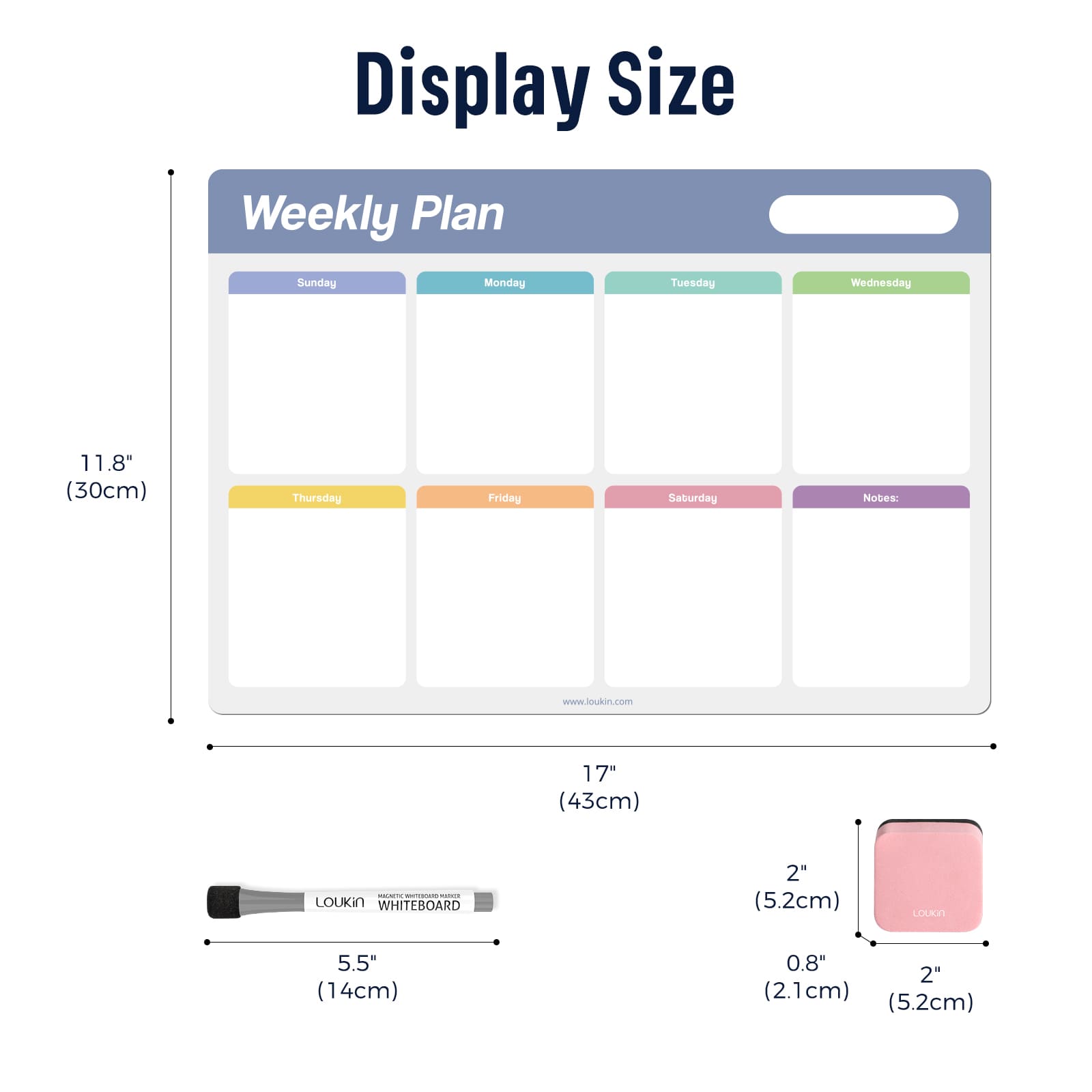 Electrostatic Clings Weekly Dry Erase Calendar Set - 2 PACK