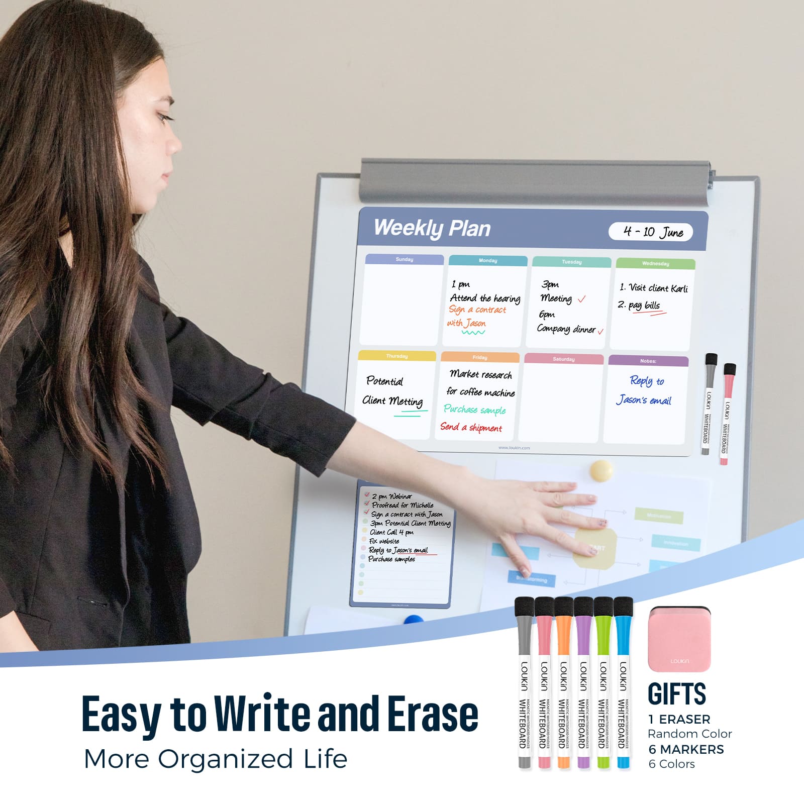 Electrostatic Clings Dry Erase Calendar Set