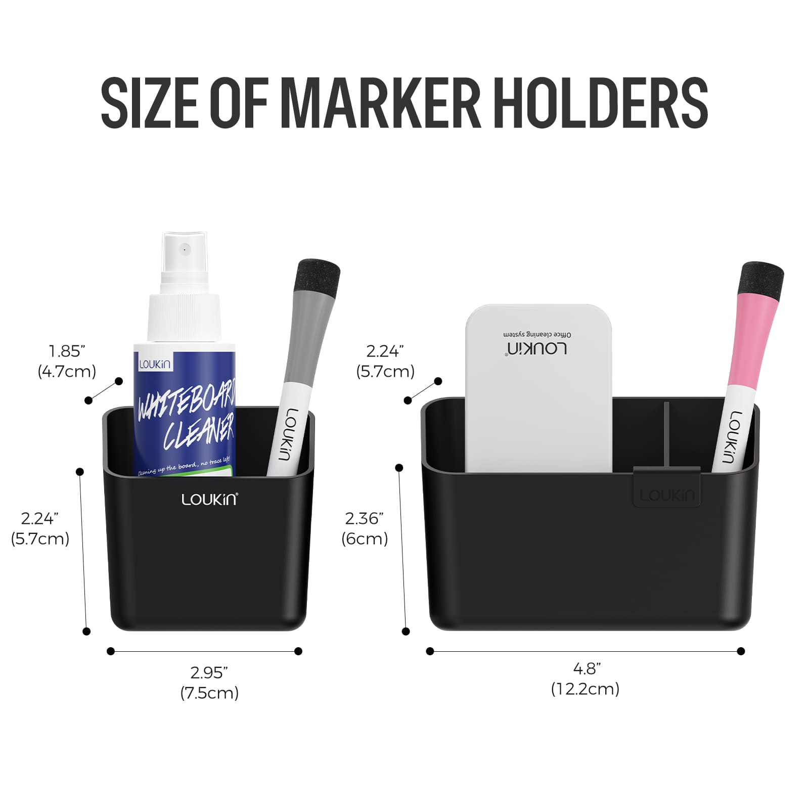 Magnetic/Adhesive Marker Holder Set