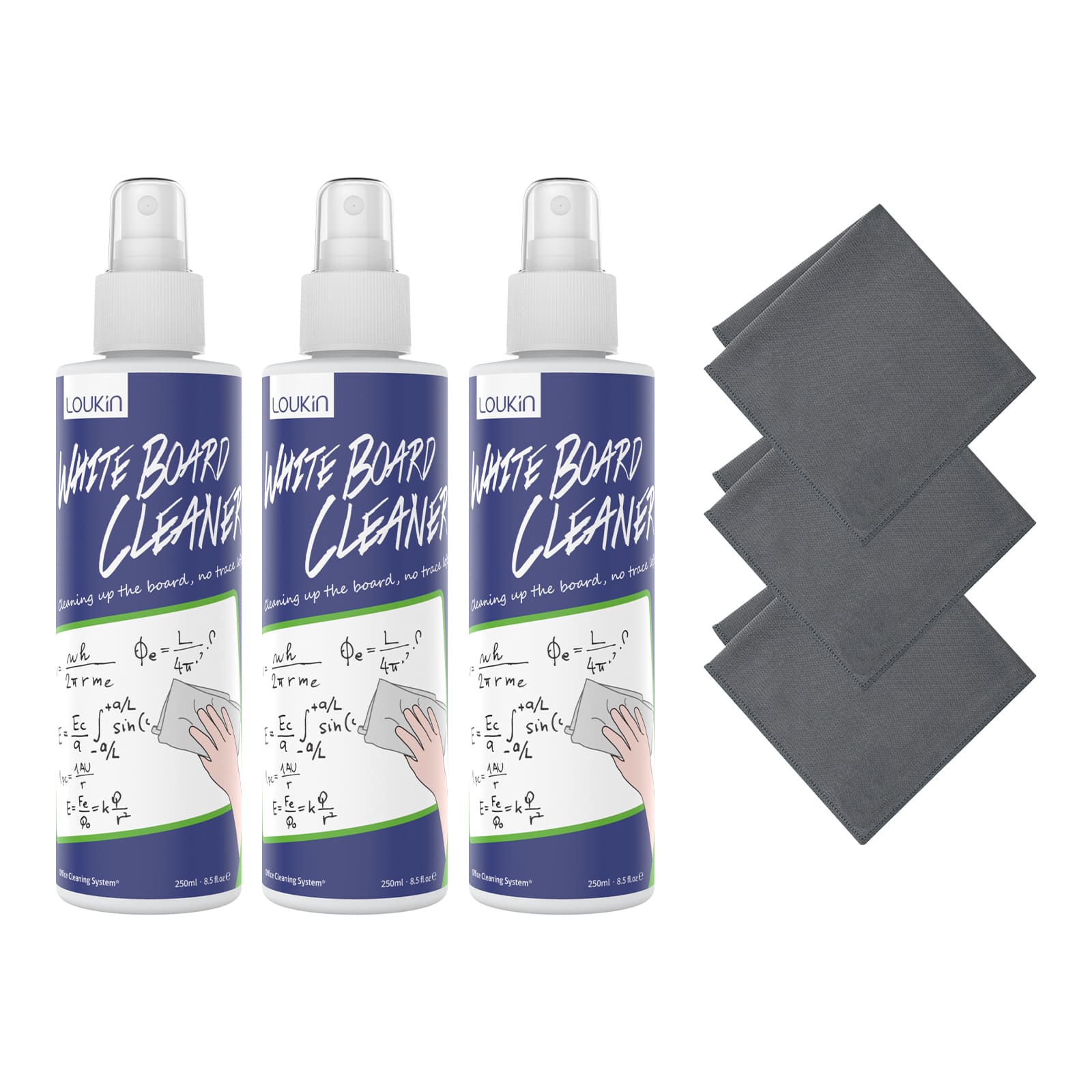 AP Approved Whiteboard Cleaner with Cloth 8.5oz/250ml